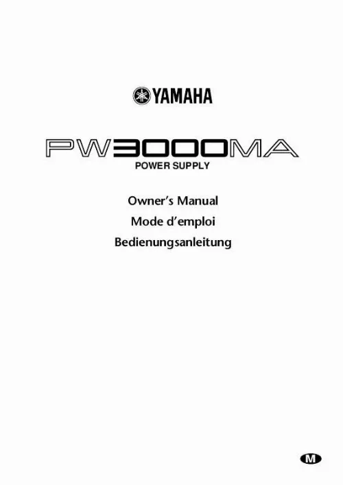 Mode d'emploi YAMAHA PW3000MA