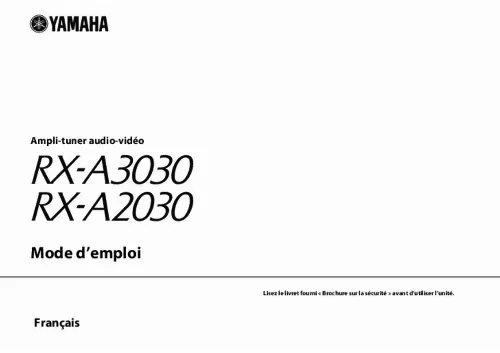 Mode d'emploi YAMAHA RX-A2030