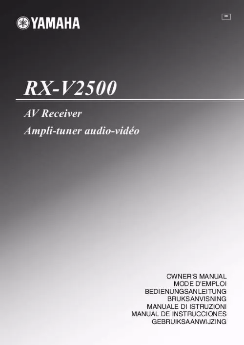 Mode d'emploi YAMAHA RX-V2500