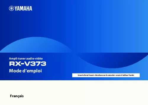 Mode d'emploi YAMAHA RX-V373