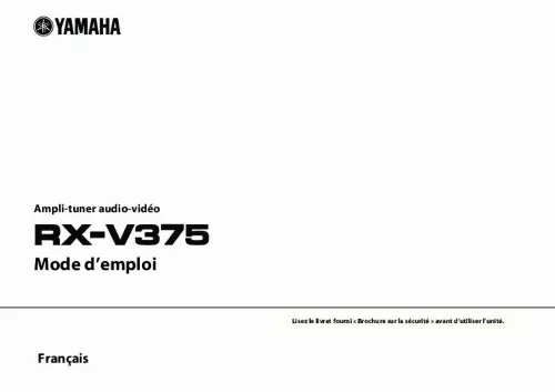 Mode d'emploi YAMAHA RX-V375