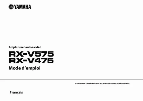 Mode d'emploi YAMAHA RX-V575