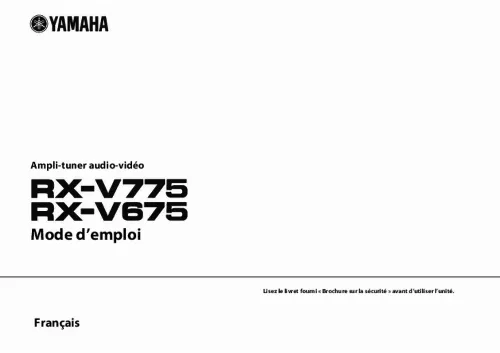 Mode d'emploi YAMAHA RX-V675