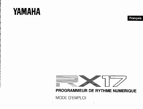 Mode d'emploi YAMAHA RX-17