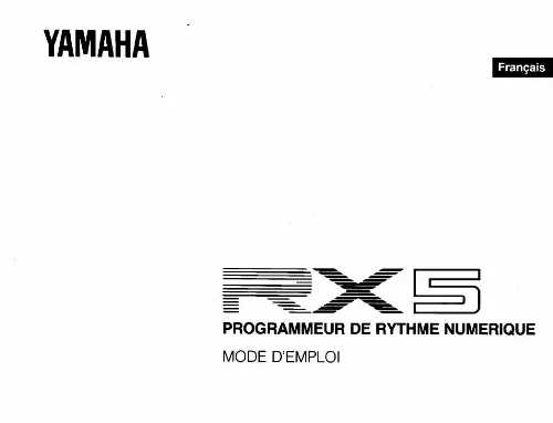 Mode d'emploi YAMAHA RX-5