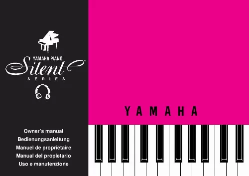 Mode d'emploi YAMAHA SILENT PIANO-GRAND-