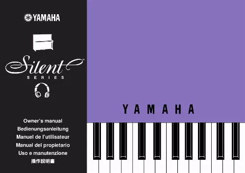 Mode d'emploi YAMAHA SILENT PIANO-UPRIGHT-