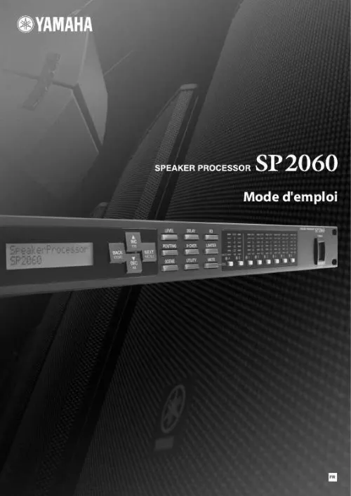 Mode d'emploi YAMAHA SP2060