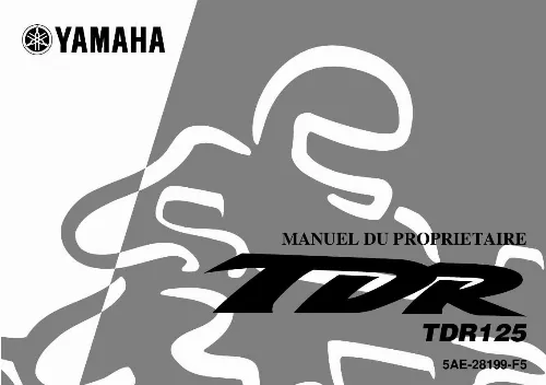 Mode d'emploi YAMAHA TDR125-2002