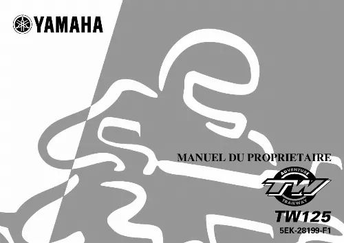 Mode d'emploi YAMAHA TW125-2000