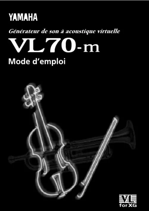 Mode d'emploi YAMAHA VL70-M