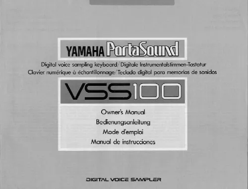 Mode d'emploi YAMAHA VSS-100