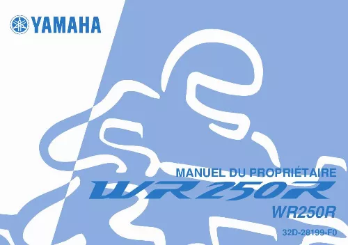 Mode d'emploi YAMAHA WR250R-2008