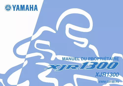 Mode d'emploi YAMAHA XJR1300-2003