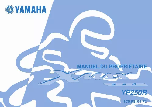 Mode d'emploi YAMAHA XMAX-2005