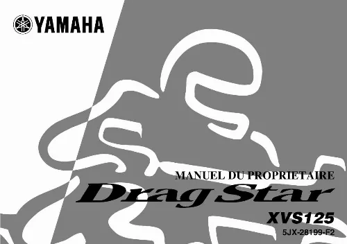 Mode d'emploi YAMAHA XVS125-2002