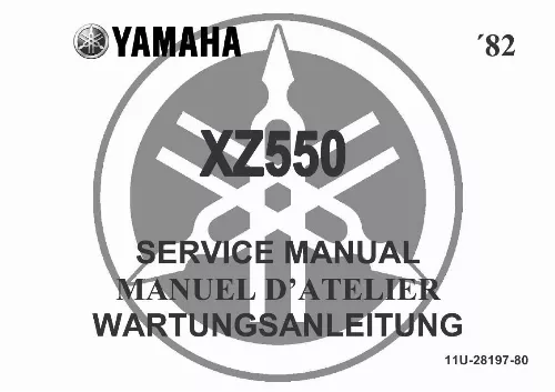 Mode d'emploi YAMAHA XZ550