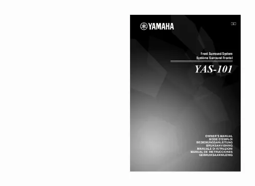 Mode d'emploi YAMAHA YAS201