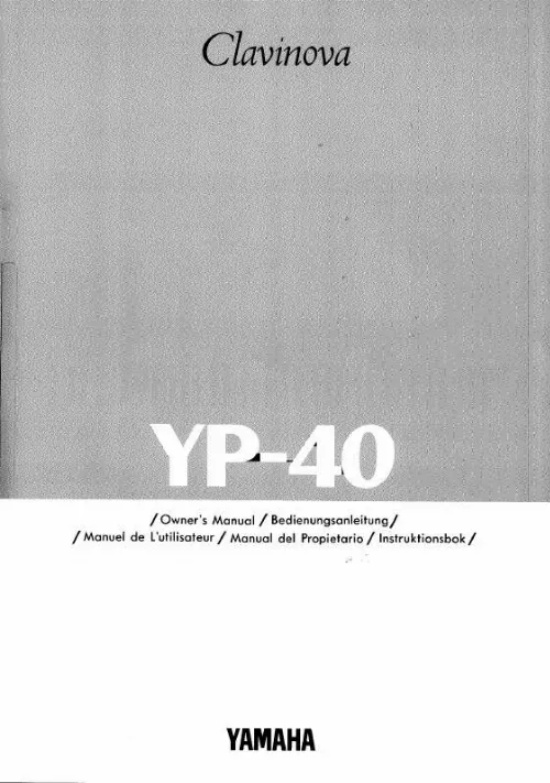 Mode d'emploi YAMAHA YP-40