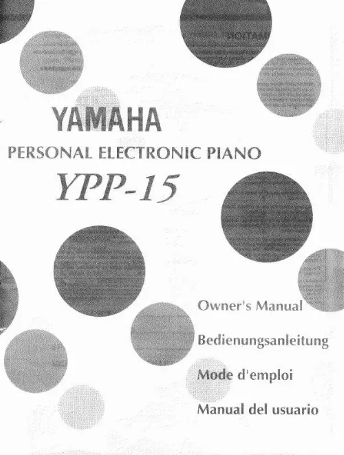 Mode d'emploi YAMAHA YPP-15