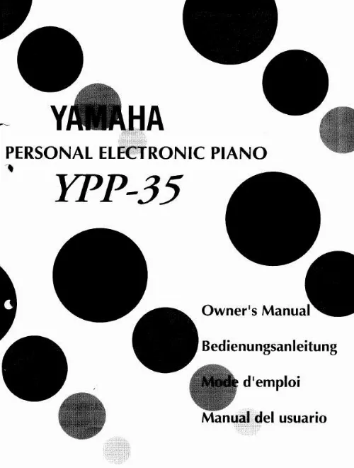 Mode d'emploi YAMAHA YPP-35