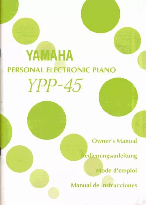 Mode d'emploi YAMAHA YPP-45