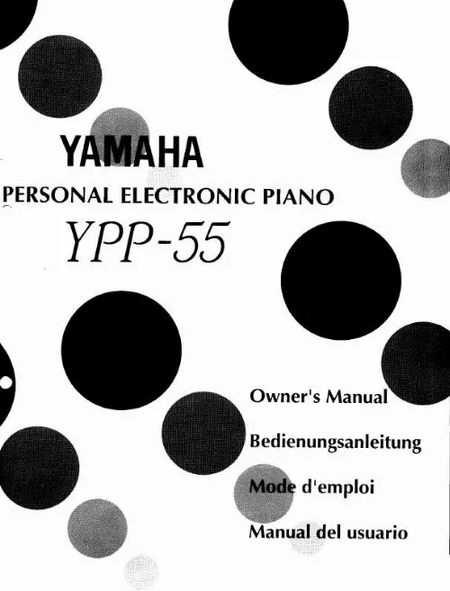 Mode d'emploi YAMAHA YPP-55