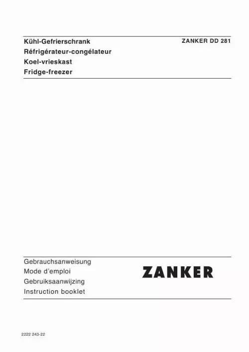 Mode d'emploi ZANKER DD282