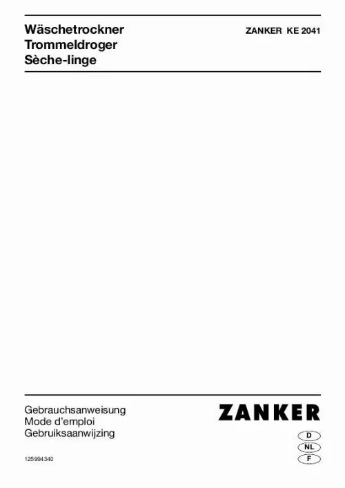 Mode d'emploi ZANKER KE2041