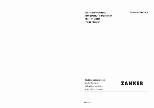Mode d'emploi ZANKER KSU270A