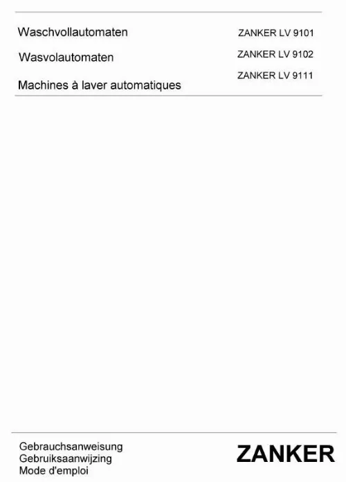 Mode d'emploi ZANKER LV9102