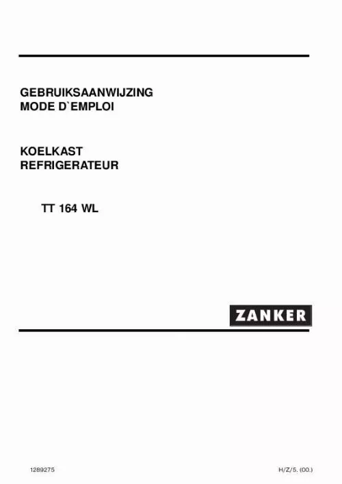 Mode d'emploi ZANKER TT 164 WL