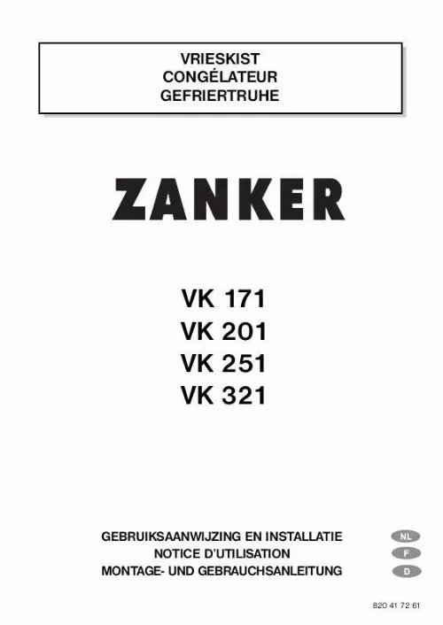 Mode d'emploi ZANKER VK201