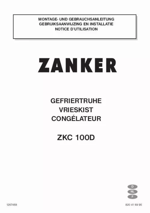 Mode d'emploi ZANKER ZKC100D