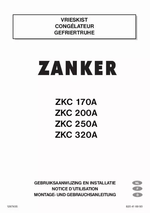 Mode d'emploi ZANKER ZKC250A
