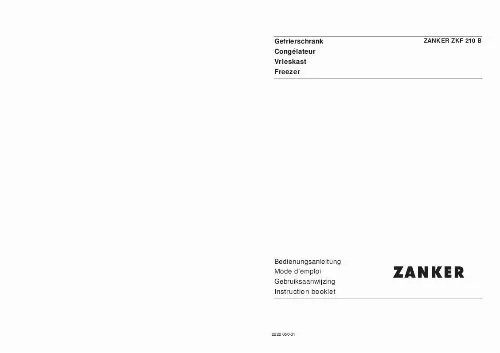 Mode d'emploi ZANKER ZKF210B