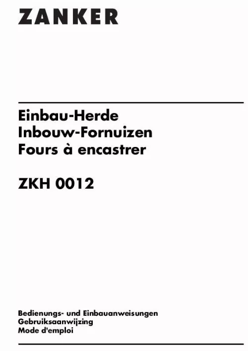 Mode d'emploi ZANKER ZKH0012W
