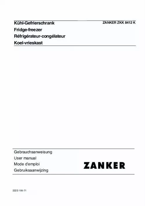 Mode d'emploi ZANKER ZKK8412K