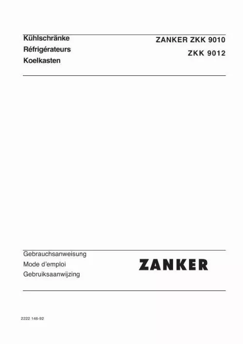Mode d'emploi ZANKER ZKK9010