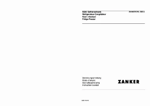 Mode d'emploi ZANKER ZKL230A
