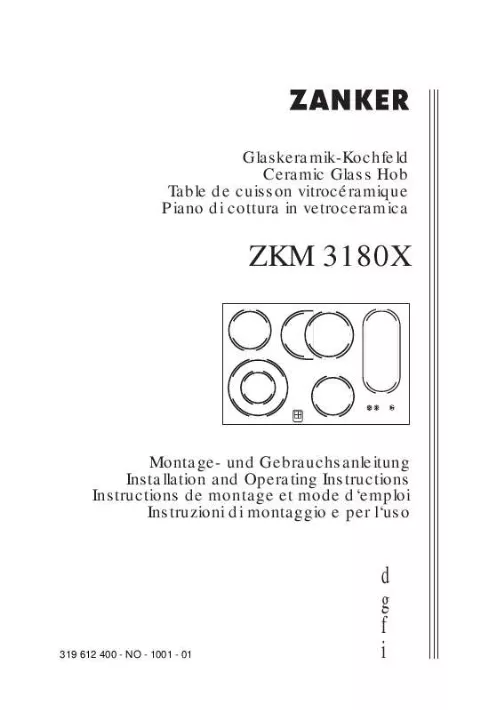 Mode d'emploi ZANKER ZKM 3180X