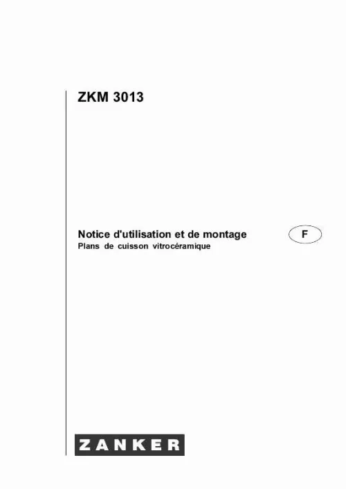 Mode d'emploi ZANKER ZKM3013KS