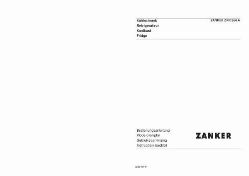 Mode d'emploi ZANKER ZKR264A