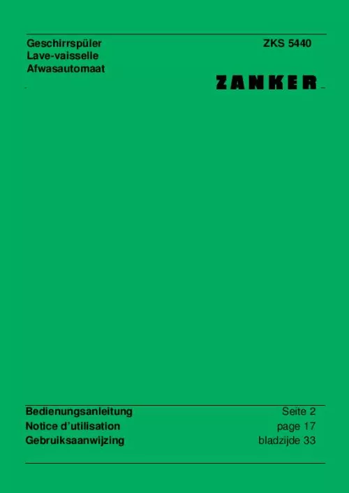 Mode d'emploi ZANKER ZKS5440S