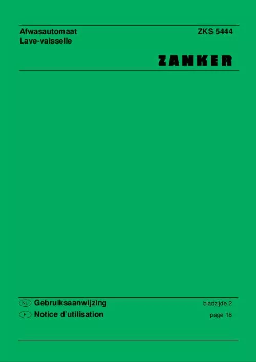Mode d'emploi ZANKER ZKS5444S