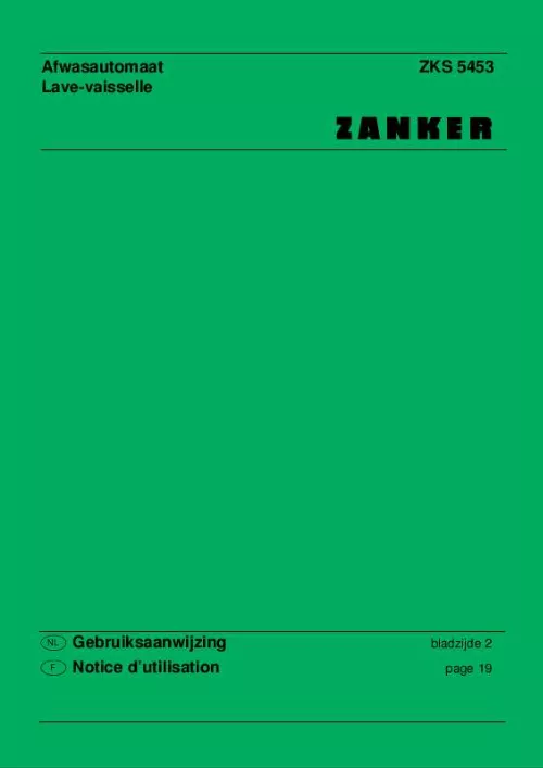 Mode d'emploi ZANKER ZKS5453S