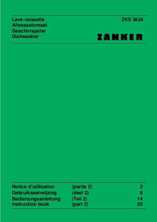 Mode d'emploi ZANKER ZKS5634B