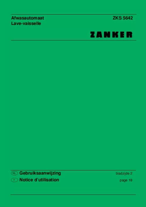 Mode d'emploi ZANKER ZKS5642S