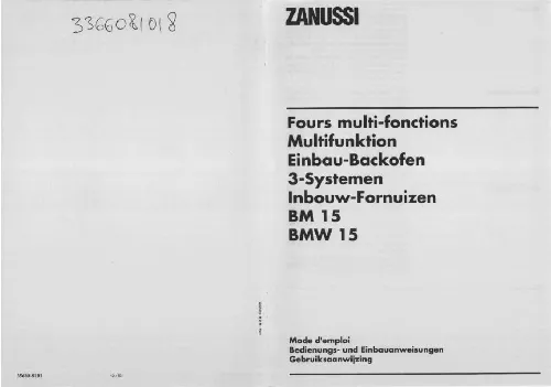 Mode d'emploi ZANUSSI BMW15