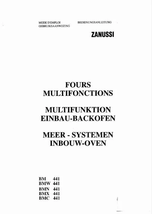 Mode d'emploi ZANUSSI BMX441